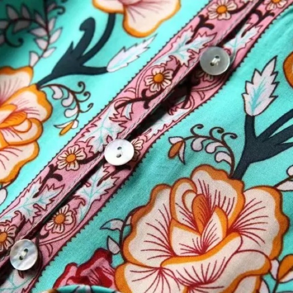Boho Gypsy Rose Floral Mini Dress - Picture 4 of 11